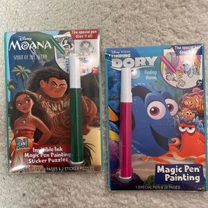 Disney Finding Dory Magic Pen Paint + Moana Invis Ink, Paint & Sticker Duo